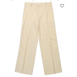 Helmut Lang Beige Linen Pants